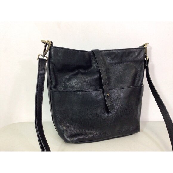 Garnet Hill Leather Purse Hobo Bag Made in Italy - Picture 5 of 10